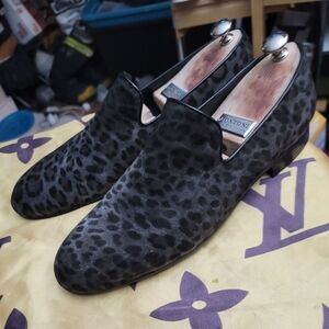 Jimmy Choo Leopard Print Slippers